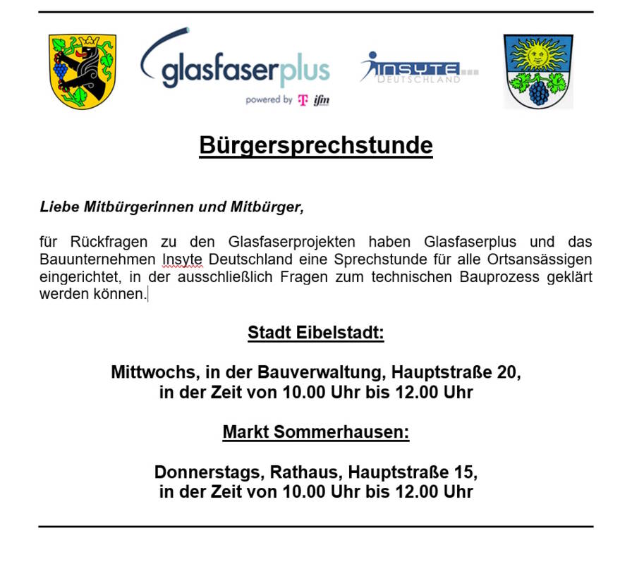 Glasfaser Sommerhausen