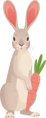 Hase mit Karotte