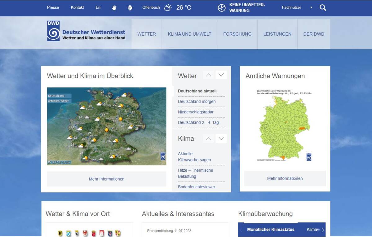 Screenshot Wetter